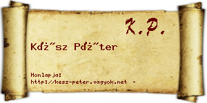 Kész Péter névjegykártya